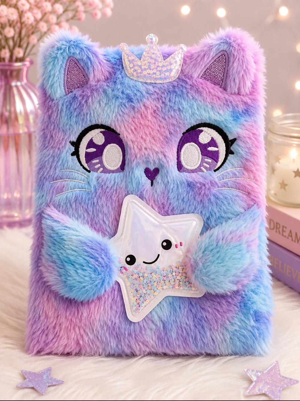 Chase Wonder Kitty Cat large furry sketchbook
